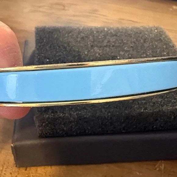 Blue and Gold Bangle Bracelet - Picture 3 of 3